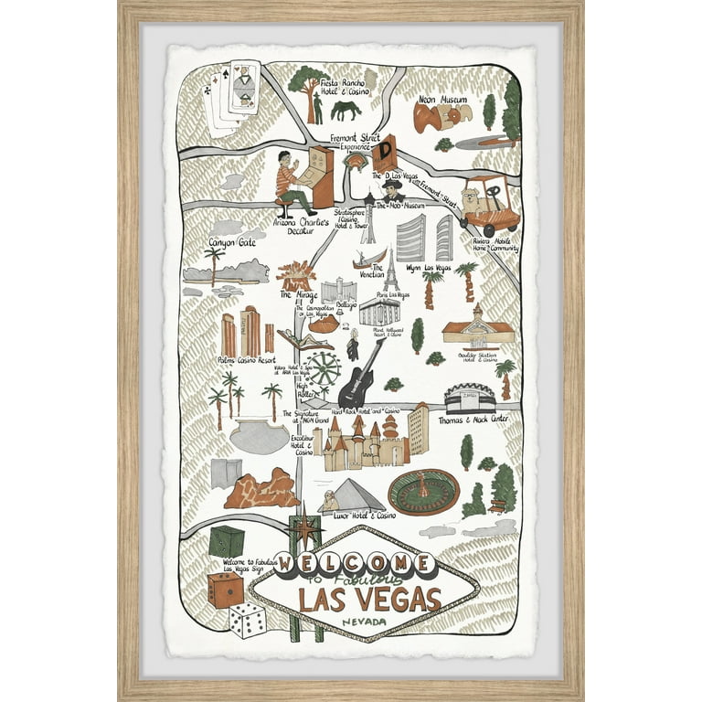 Las Vegas Map : Vintage Las Vegas Map Print Old Las Vegas 