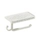 thumbnail image 1 of Toallero de pared con estante: estructura metálica, estante de almacenamiento y acabado dorado. Organizador de baño/cocina para toallas, teléfono y velas, 1 of 4