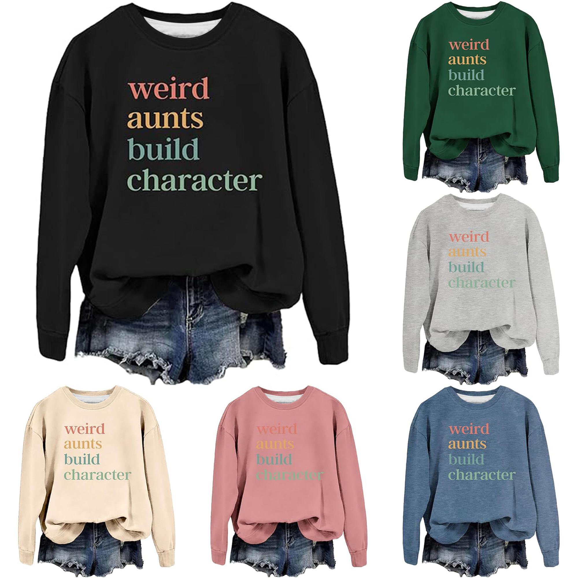 Women s Fashion Letter Printed Sweatshirt Round Neck Long Sleeved Hoodie Crop S
