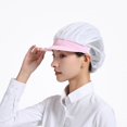 thumbnail image 2 of Chef Hat Kitchen Cooking Chef Cap Food Service Hair Nets C-Pink, 2 of 3