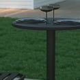 thumbnail image 4 of Emma + Oliver Bronze 23.25'' Round Bar Height Metal Table with Flip-Up Top for Indoor and Outdoor Use, 4 of 11