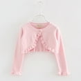 thumbnail image 3 of GYRATEDREAM Girls Long Sleeve Bolero Cardigan Kids Button Closure Knitted Shrug Cropped Sweaters Tops 1-8 Years, 3 of 10