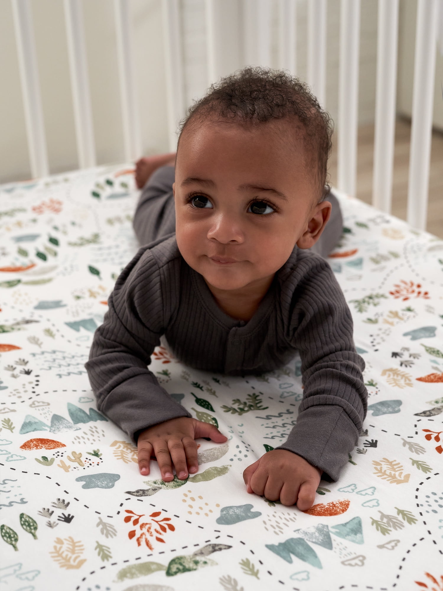 Modern Moments by Gerber Baby & Toddler Boy Ultra Soft Fitted Crib Sheet, White