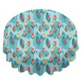 thumbnail image 2 of Pioneer Flower Floral Print Pattern Round Tablecloth 60 X 60 Inch, Wrinkle Resistant Wipeable Table Cloth for Kitchen Dining Picnic Patio Party, 2 of 6