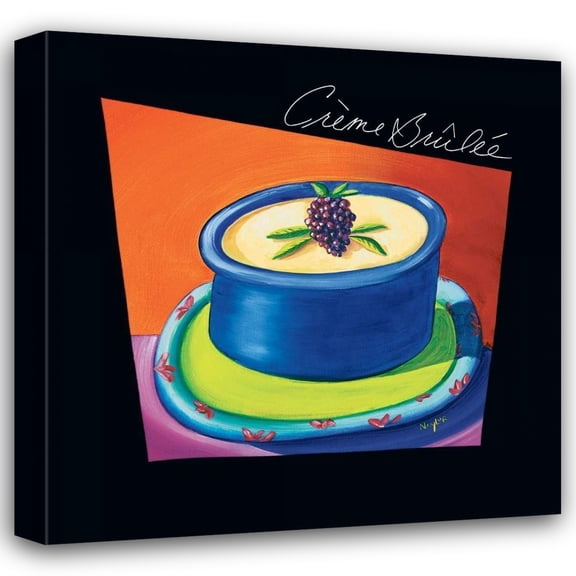 Mary Naylor 36x36 Gallery Wrapped Canvas Wall Art Titled - Creme Brulee
