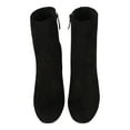 thumbnail image 4 of Women Leatherette Round Toe Chunky Heeled Booties 18417, 4 of 5
