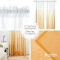 thumbnail image 2 of Deconovo Ombre Linen Sheer Curtains Voile Drapes Rod Pocket 2 Panels for Living Room Bedroom 52 x 84 inch Orange, 2 of 5
