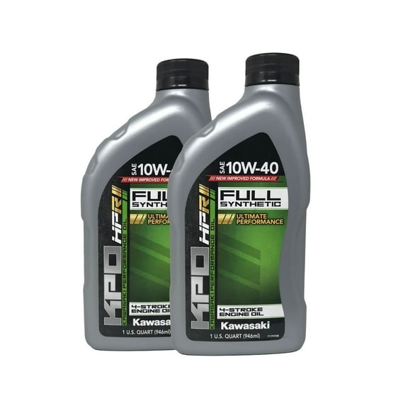 Kawasaki Genuine OEM KPO Full Synthetic 10W-40 Oil Quart K61021-500-01Q - 2 Pack