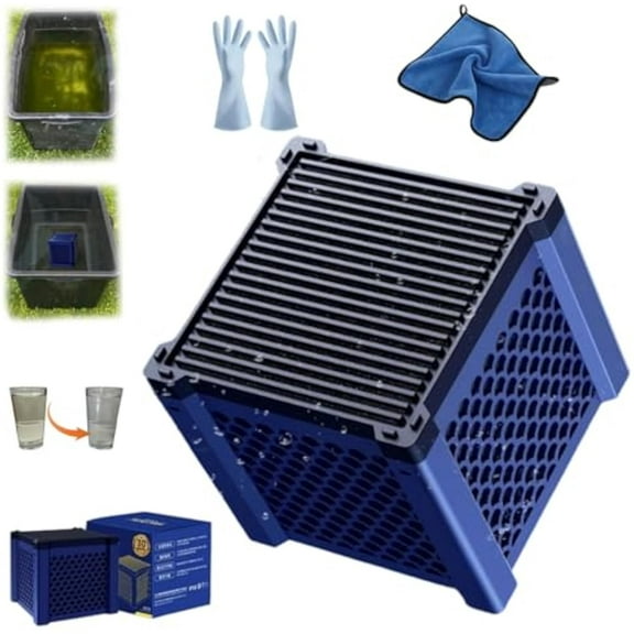 Pure Cube Water Trough Filter 2.0, Eco-Aquarium Water Trough Purifier Cube, Activated Carbon Filter Media for Fish Tanks, Horse Troughs, Ponds & Livestock Tanks, Cleaning Your Waters Troughs (1 PCS)