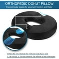 thumbnail image 5 of Donut Pillow for Tailbone Pain Relief, Hemorrhoids, Postpartum Pregnancy and After Surgery Sitting Relief, Suitable for Men and Women at Home & Office Chairs, 5 of 9