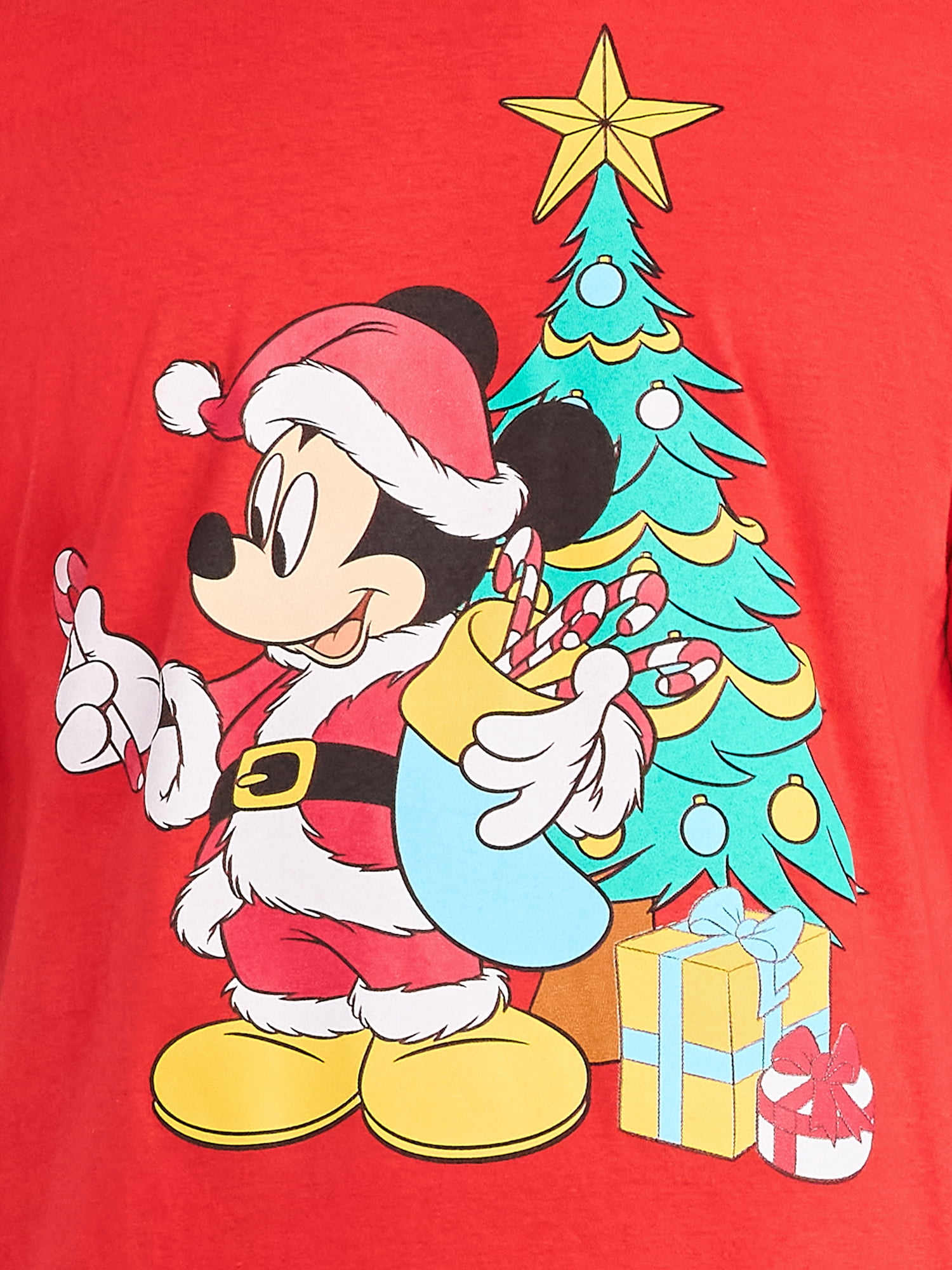 Christmas Mickey Mouse Men’s and Big Men's Graphic Tee, Sizes S-3XL