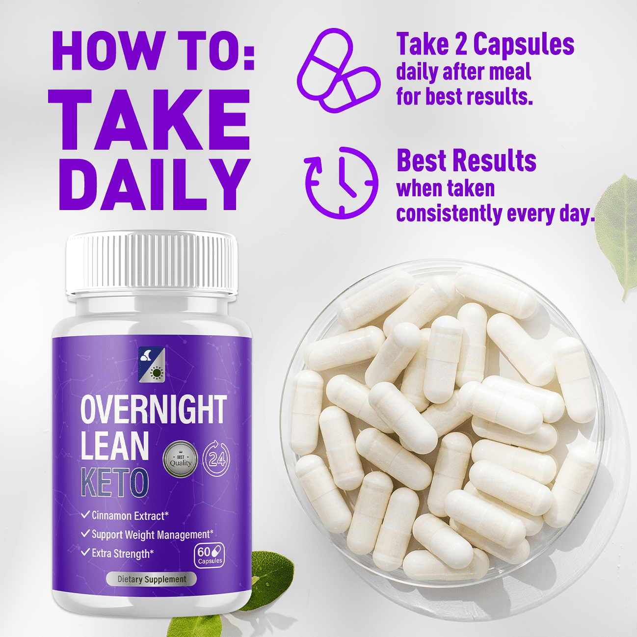 (3 Pack) Overnight Lean Keto - Keto Weight Loss Formula - Energy & Focus Boosting Dietary Supplements for Weight Management & Metabolism - Advanced Fat Burn Raspberry Ketones Pills - 180 Capsules