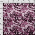 thumbnail image 3 of oneOone Viscose Jersey Dark Magenta Fabric Floral Watercolor Fabric For Sewing Printed Craft Fabric By The Yard 60 Inch Wide, 3 of 4