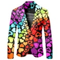 thumbnail image 5 of YAYUBA Mens Heart Suit Valentines Day Slim Fit Printed Blazer and Pants Love 2 Piece Outfit for Party and Wedding, 5 of 6