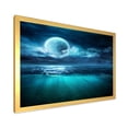 thumbnail image 2 of Designart 'Romantic Moon and Clouds Over Deep Blue Sea II' Nautical & Coastal Framed Art Print, 2 of 4