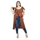 thumbnail image 4 of Blusa larga con volantes Roman Fashion/ Tallas Extras, 4370 (Chedron) cafe 38, 4 of 5