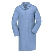 Bulwark Flame Resistant 7oz Cotton Lapel Collar Lab Coat - Light Blue - XL
