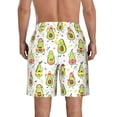thumbnail image 3 of Kdxio Avocado Playing Music Pattern Mens Casual Shorts - Drawstring Summer Beach Sports Shorts for Men, 3 of 9