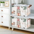 thumbnail image 2 of Yayeee Foldable Storage Basket for Shelves with Handles Waterproof Cloth Bins, Holiday Train, 2 of 7