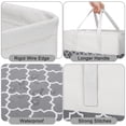 thumbnail image 3 of Xmushyra 2 Pack Large Laundry Baskets, Laundry Hampers, Freestanding Waterproof Collapsible Clothes Basket with Easy Carry Handles in Laundry Room Bathroom Bedroom Dorm,75L, 3 of 6