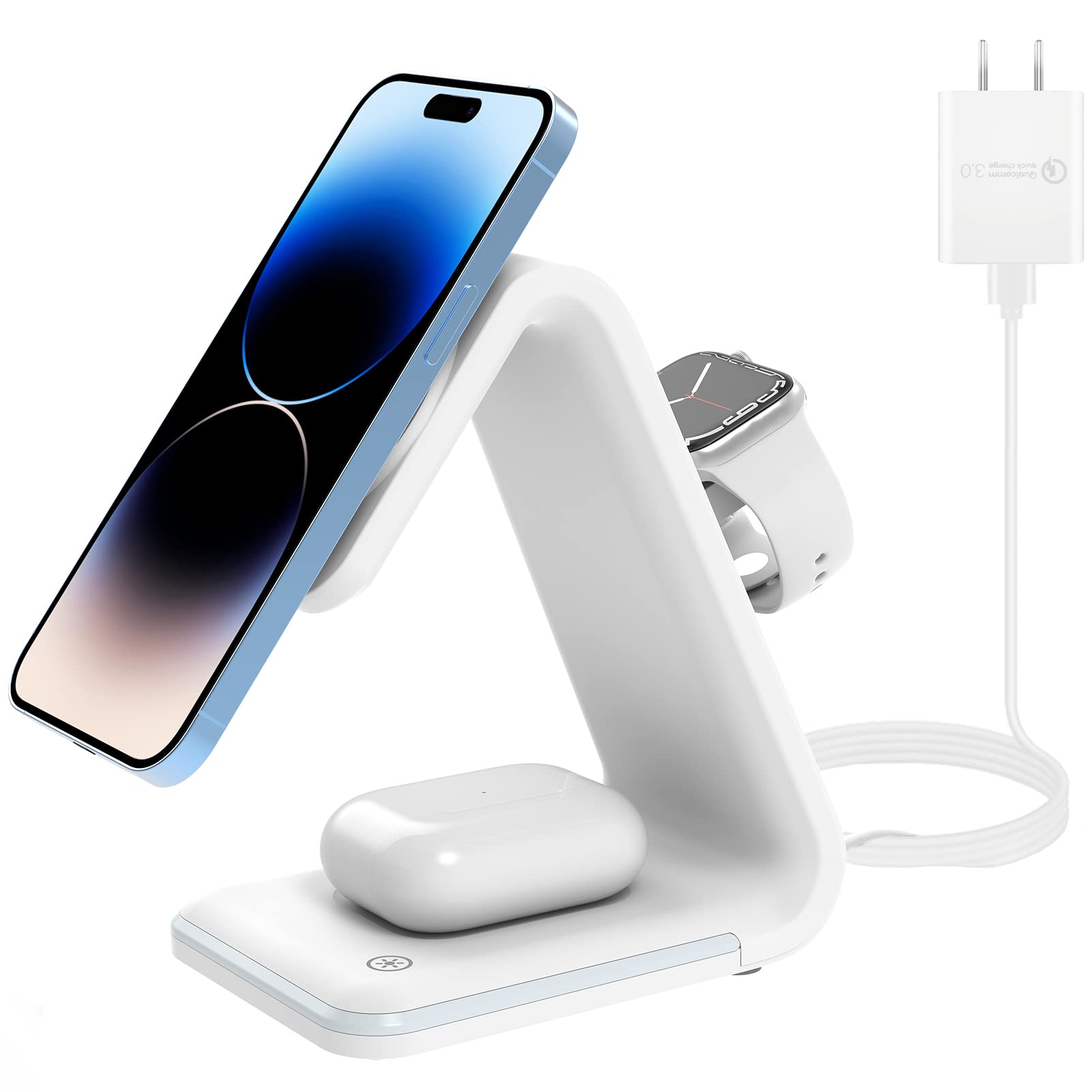 Wireless Charger for MagSafe, in Magnetic Wireless Charging Stand for iPhone 13 Pro Max 13 Pro 13 13 Mini, 12 Pro Max 12 Pro 12 12 Mini, iWatch 