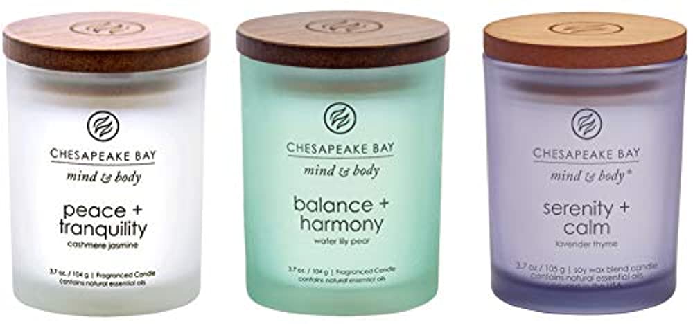 Chesapeake Bay Candle Peace + Tranquility, Balance + Harmony, Serenity + Calm Scented Candle Gift Set, Small Jar (3-Pack), Assorted - image 2 of 3