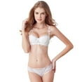 thumbnail image 3 of Varsbaby Women's Bra and Panties Set Lace Panties and Thongs Lingerie Set 3 Pce, 3 of 5