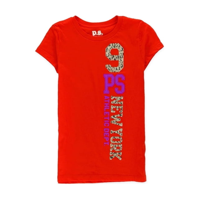 Camiseta gráfica Aeropostale Girls 9 New York, rojo, 4