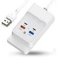 thumbnail image 1 of Soporte De Carga Para Iphone 15 Pro Usb Hub 4 Puertos 5 Pies Con Soporte Para Teléfono Con 2 Puertos Usb Y 2 Puertos Usb C Extensor Compatible Con Iphone 15 Pro 14 13 12 11 Pad Galaxy O Dispositivos U, 1 of 5