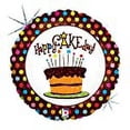 thumbnail image 3 of Mayflower 47831 18 in. Chocolate Birthday Cake Flat Foil Balloon, Pack of 5, 3 of 3