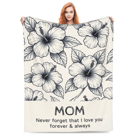 Gifts for Mom, Mom Birthday Gifts, Love Reminder Blanket for Mother, Moms Gift from Daughter Son, I Love You Present for Mommy Mama on Christmas, Mothers Day 50x40