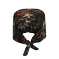 thumbnail image 2 of Vsdgher Classical Rose Crown Skull Men Women Adjustable Cap Working Hat Tie Back Cap, Work Cap, 2 of 7