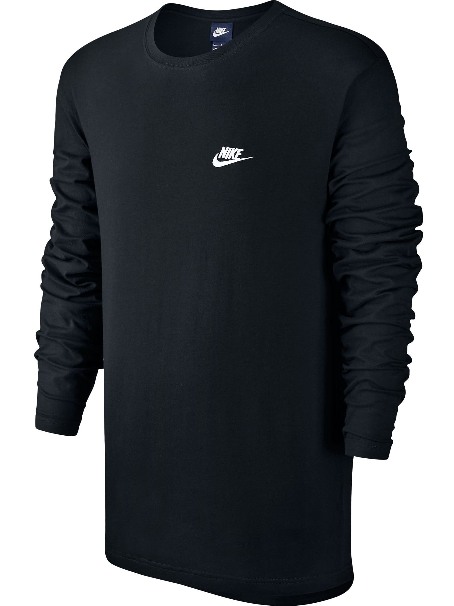 Nike Swoosh Logo Longsleeve Men's T-Shirt Black/White 804413-010 ...