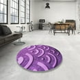 thumbnail image 3 of Ahgly Company Indoor Rectangle Patterned Heliotrope Purple Area Rugs, 5' x 7', 3 of 6
