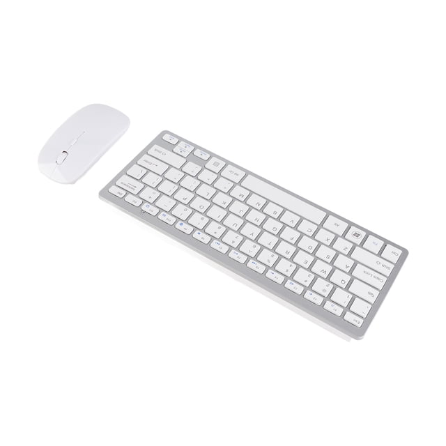 Keyboard and Mouse Set, 78-Key 2.4G Wireless Slim Design, Ergonomic Typing for PC Laptop Tablet 10M Range