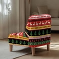 thumbnail image 5 of HELLHERO Non Slip Stain Protection Armless Accent Chair Protector for Armless Chair, Armless Accent Chair Cover Candy Cane Snowflake Pattern, 5 of 8