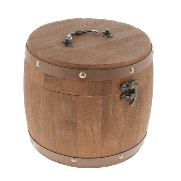 Vintage Wooden Sealed Storage Cans Food Storage Canister Spice Bean Flour Container S S