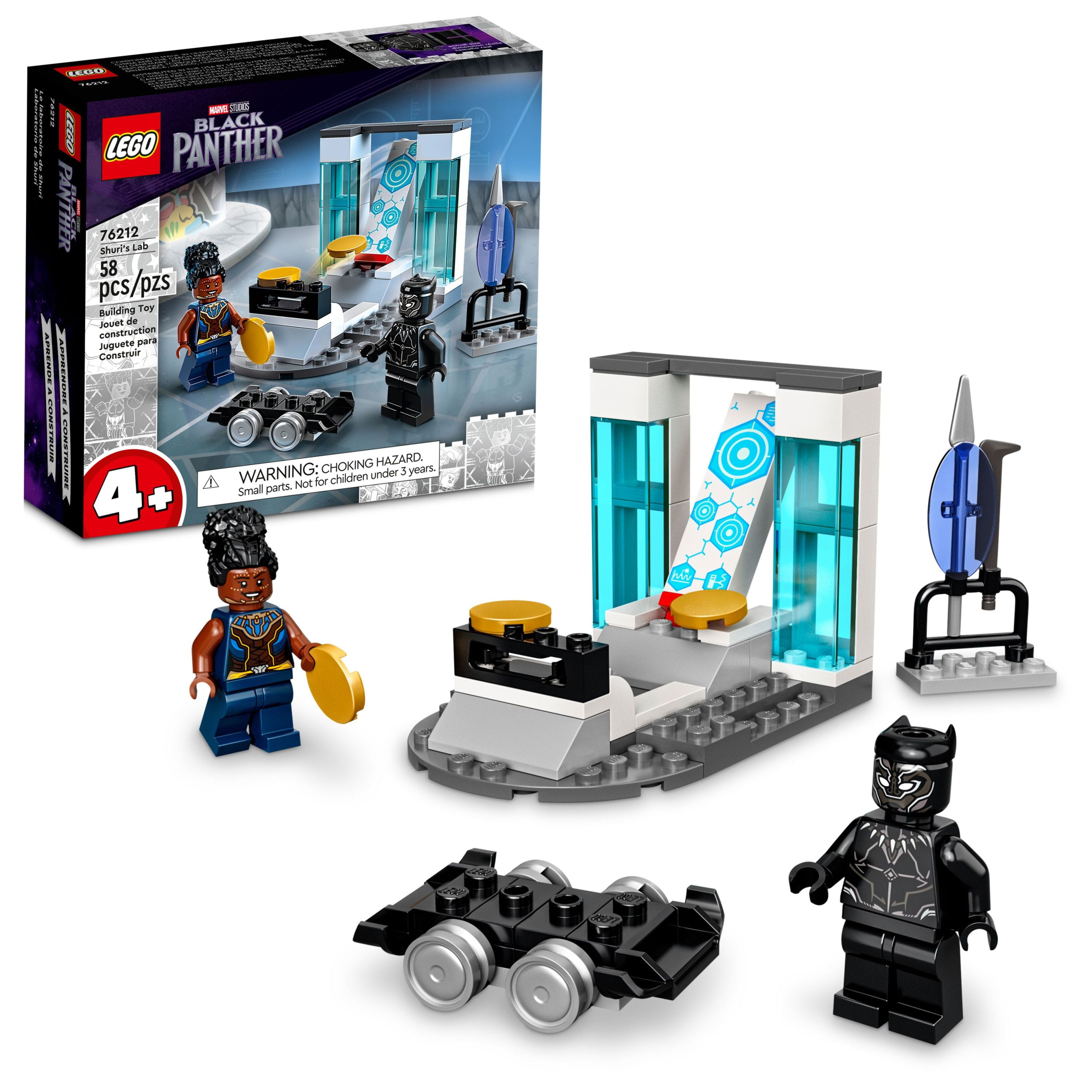 LEGO Marvel Shuri's Lab, 76212 Black Panther Construction Learning Toy with  Minifigures, Toys for Kids, Girls and Boys Age 4, Avengers Super Heroes  Gifts 