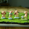 thumbnail image 3 of Figuras de cerdos de jardín de hadas en miniatura - Devoción del cerdo de baloncesto, 3 of 4