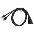 thumbnail image 4 of Cable USB 3.0 dual Cable de datos impermeable USB dual de aleación de aluminio con luz LED para consola de computadora portátil de automóvil TV 1 m / 3,3 pies, 4 of 8