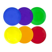 Ace Creations 9 Inch Poly Vinyl Spot Markers - For Training and Drills - Set of 6 - One of Each Red, Green, Orange, Purple, Bl