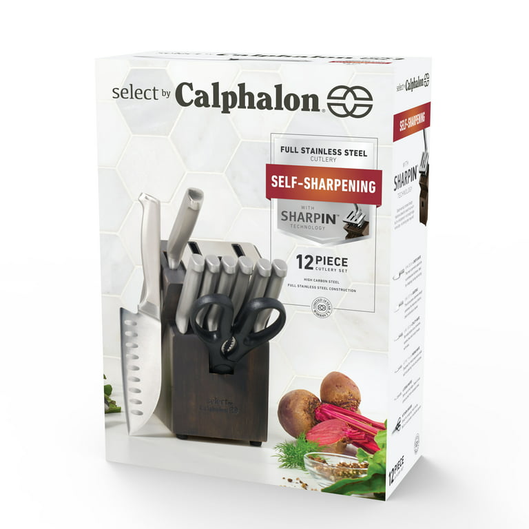 Calphalon Select Self-Sharpening Stainless Steel 12-Piece Knife Block Set 