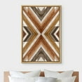 thumbnail image 3 of PixonSign Framed Wall Art Western Decor Tribal Wood Panel Pattern Landscape Abstract Wood Panels Woodblock Modern Art Farmhouse Multicolor Nordic Canvas Prints for Home Decor -, 3 of 5
