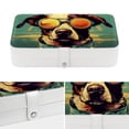 thumbnail image 4 of Dog PU Leather Earring Holder with Removable Compartment, Portable Necklace Organizer, Travel Organizer, Jewelry Display, 4 of 6