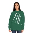 thumbnail image 4 of Effete Feline Claw Marks Scratch Unisex Crew Sweatshirt, 4 of 4