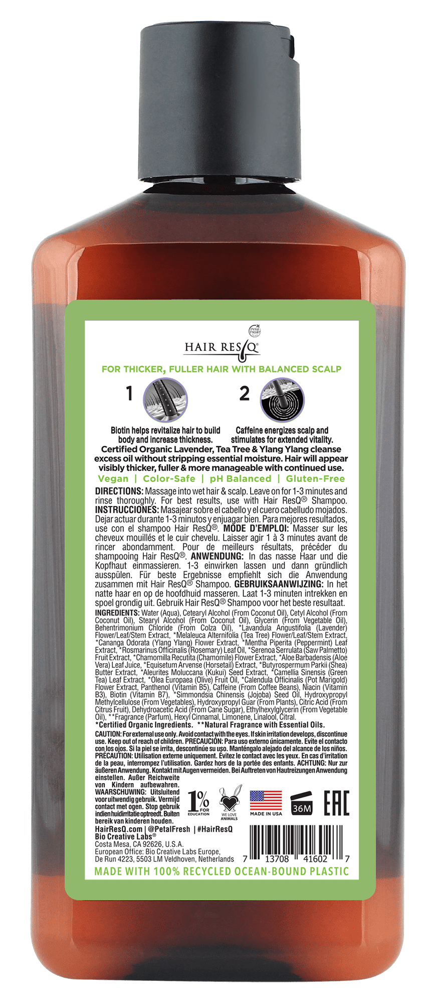 Petal Fresh Pure Hair ResQ Thickening Treatment Oil Control Weightless Conditioner with Biotin, 12 fl oz (355 ml)