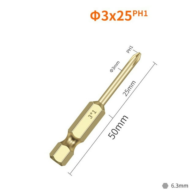 50mm 1/4inch Hex Shank Screwdriver Bit Electric Drill PH00 PH0 PH1 PH2