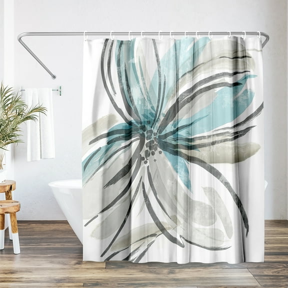 Americanflat 71x74 May Poem Shower Curtain - 100% Polyester Shower Curtain