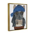 thumbnail image 4 of Stupell Industries Pug with Dreads Animals & Insects Painting Gold Floater Framed Canvas Art Print Wall Art, 25 x 31, 4 of 10