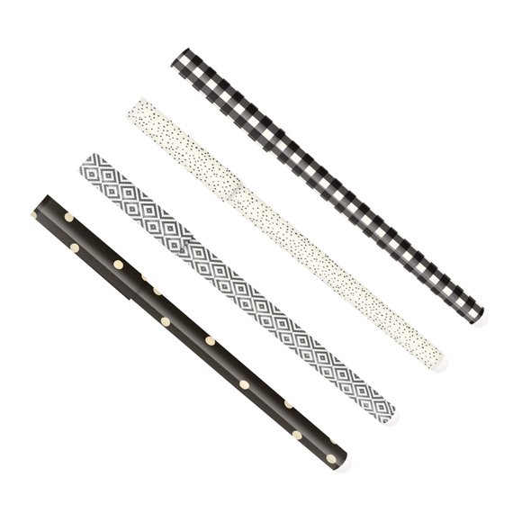 Pukka Pad, Carpe Diem Set of 4 Ball Point Pens in Gift Box, Monochrome